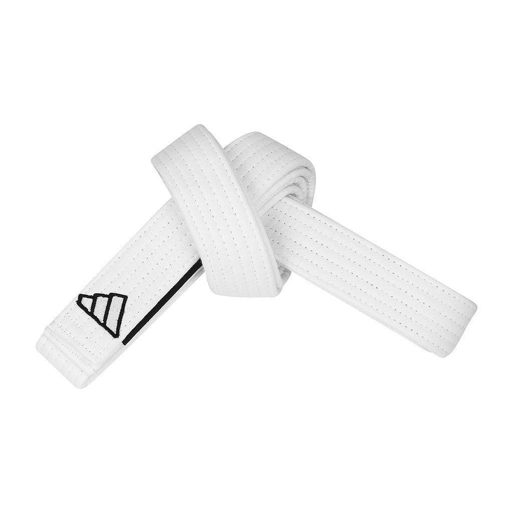 ADIDAS Cinturón BJJ Club blanco. Faixa para Jiu Jitsu y Luta Livre