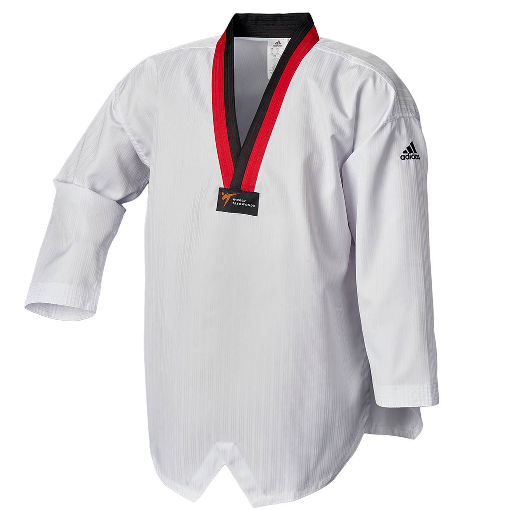ADIDAS Adi Club Poom cuello negro-rojo WT - Dobok Taekwondo