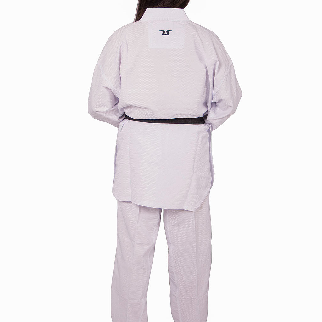 TUSAH Premium Sparring cuello blanco. Uniformes de Taekwondo