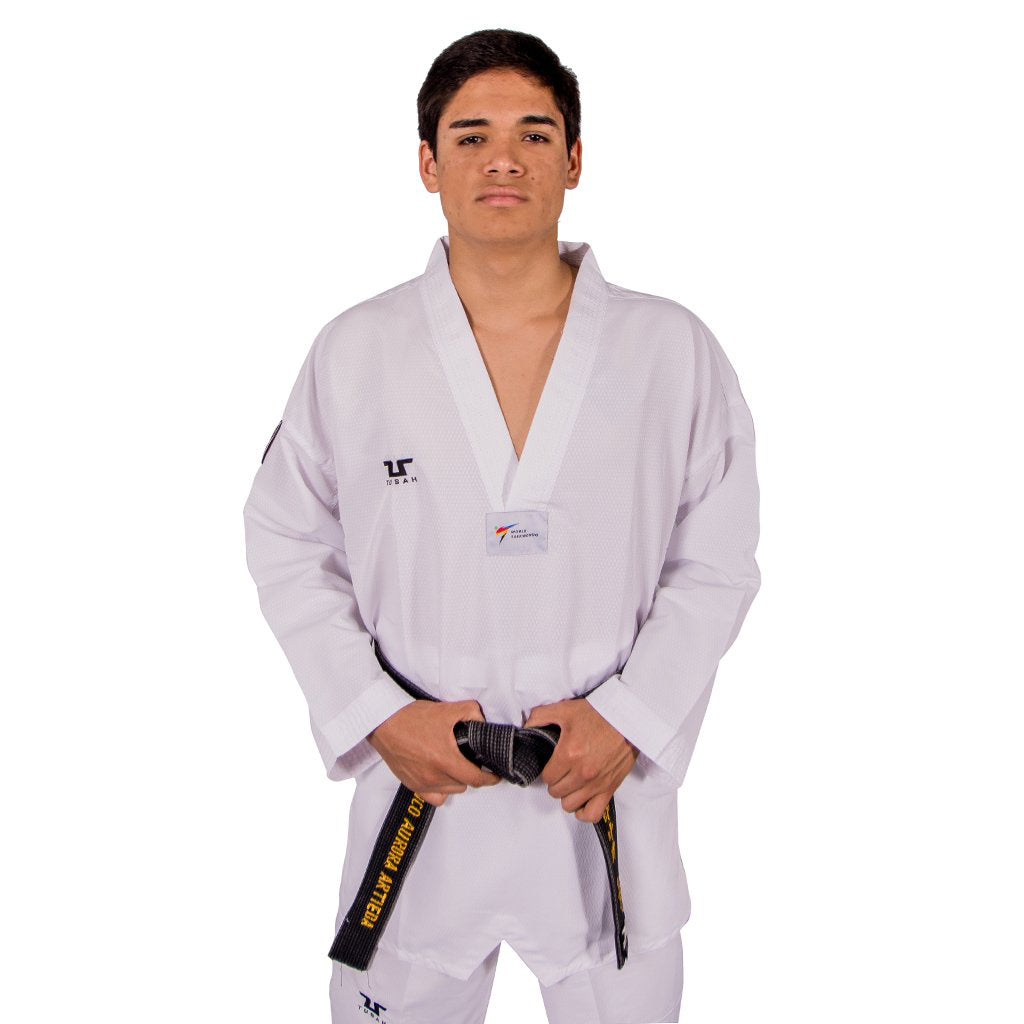 TUSAH EZ-Fit Sparring cuello blanco. Uniforme para Taekwondo
